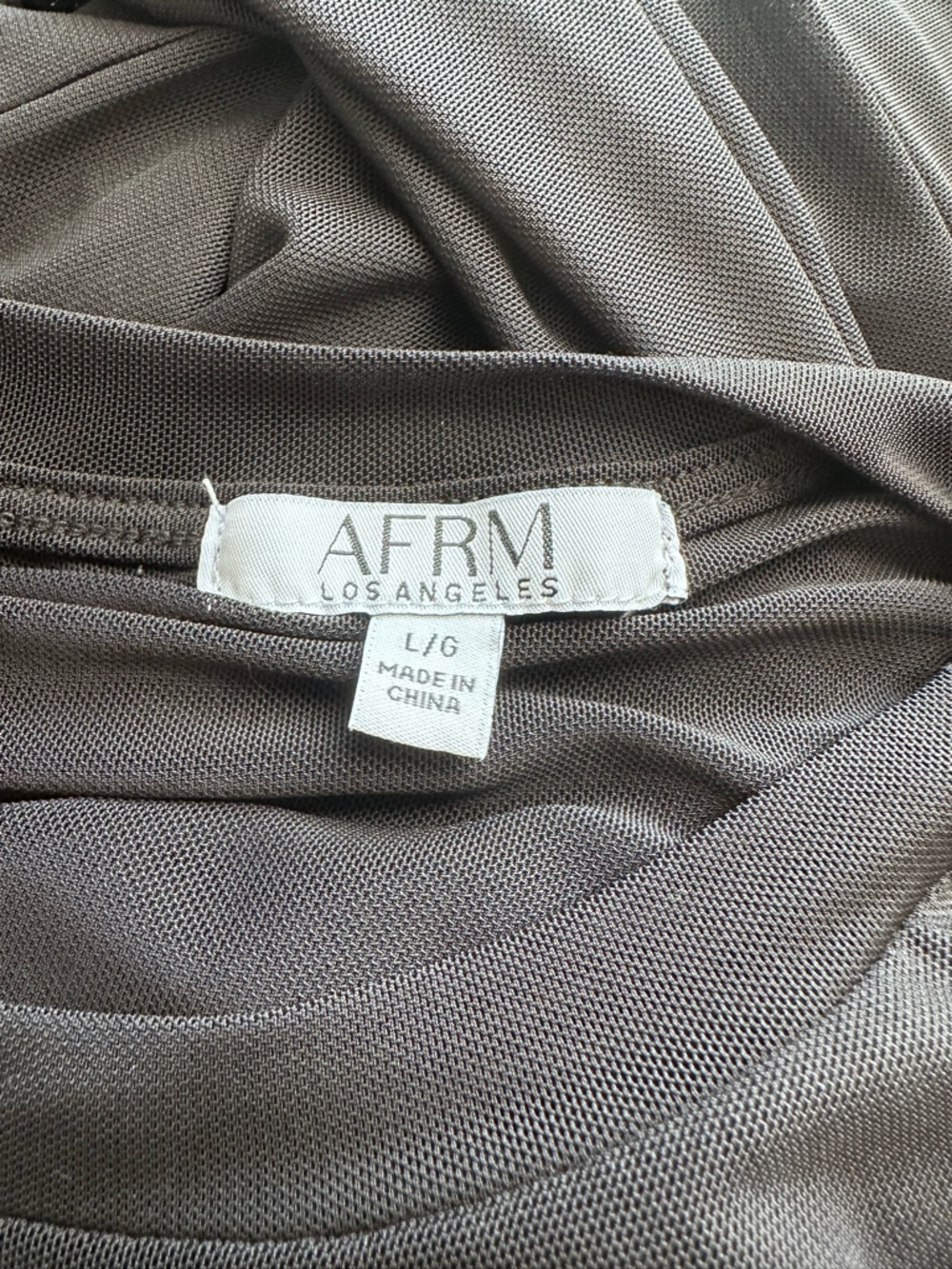 AFRM Sheer Black Long Sleeve Mesh Dress - Picture 7 of 7